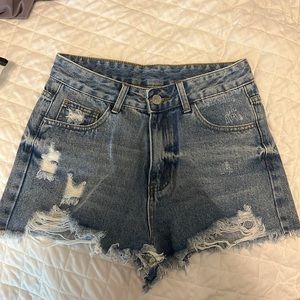 Shein blue jean shorts